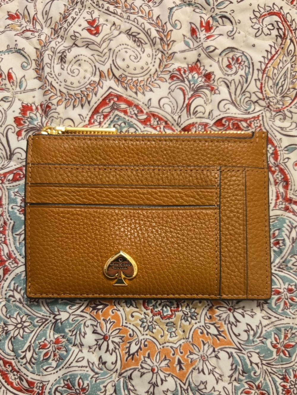 kate spade Tan Leather Card Holder Wallet